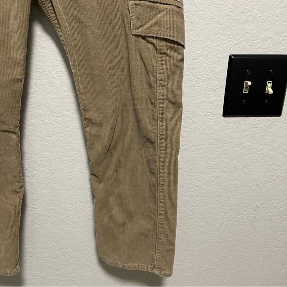 Vince Women’s Button Fly Tan Corduroy Cargo Ankle Pant Size 4 - Picture 2 of 8